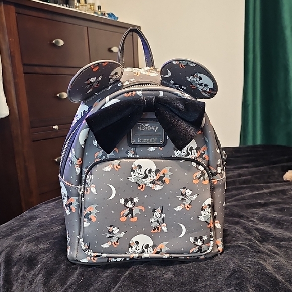 Loungefly Handbags - Loungefly Disney Mickey Mouse Gray Backpack